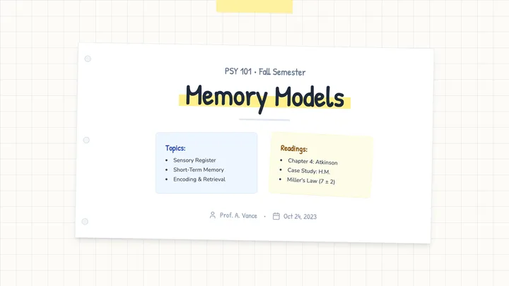 Lecture Notes