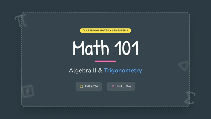 Math Notes