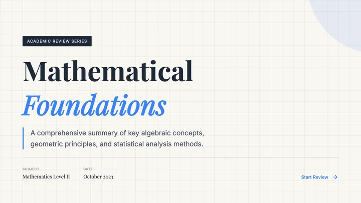 Math Review Summary
