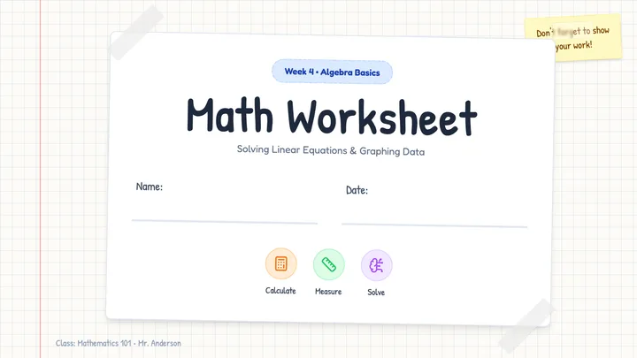 Math Worksheet