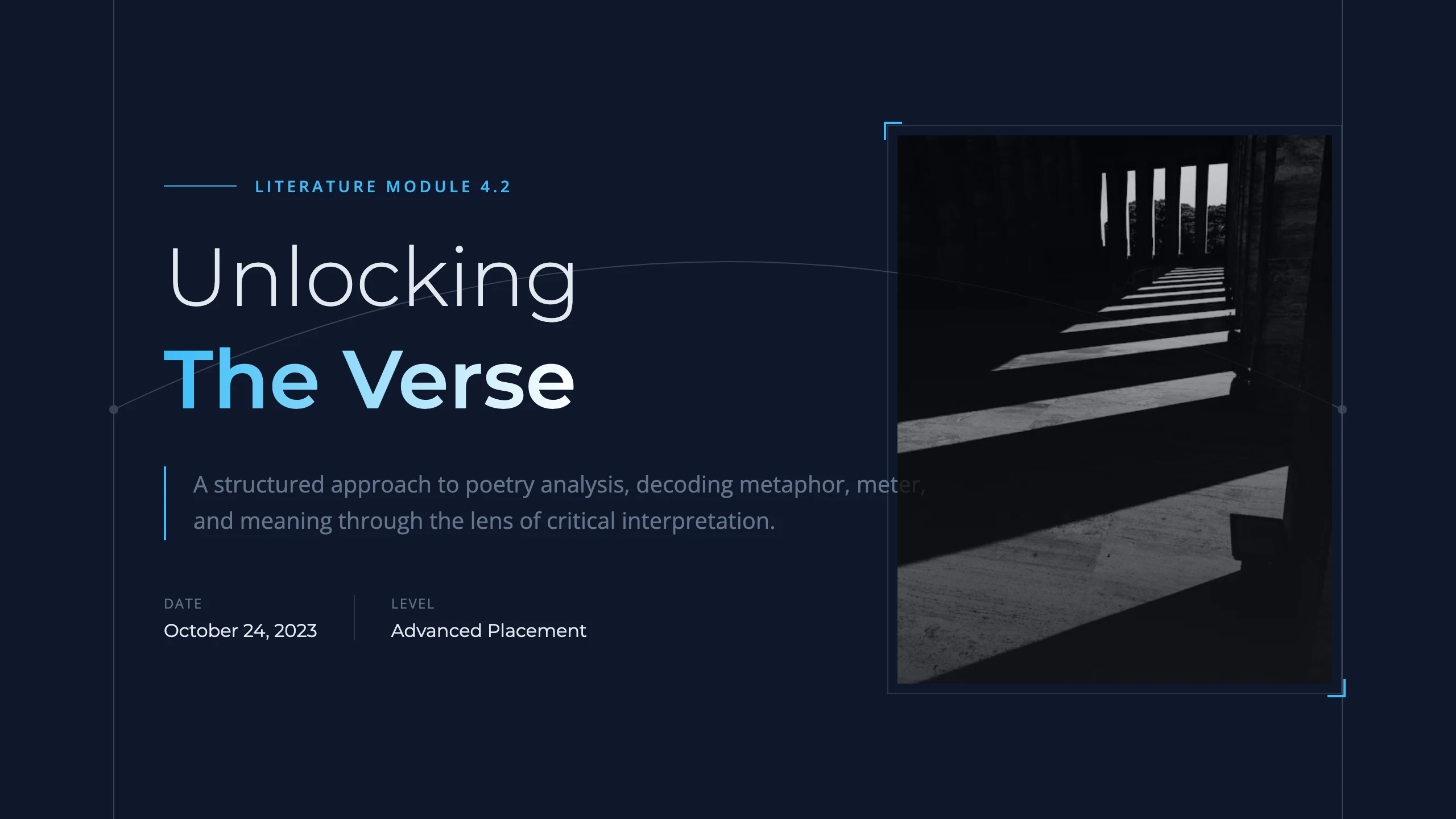 Poetry Analysis Lesson: cover