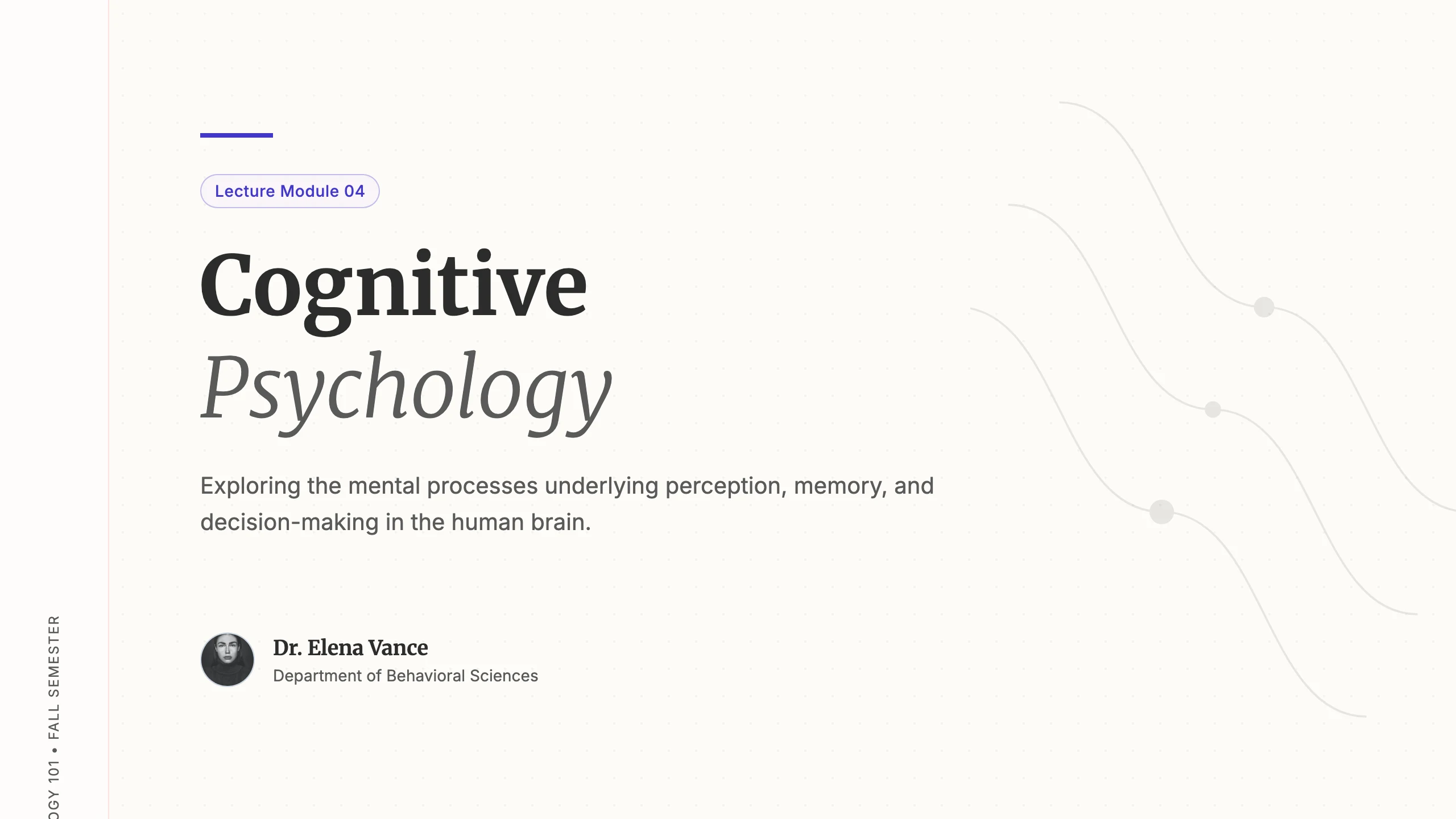 Psychology Lecture: cover