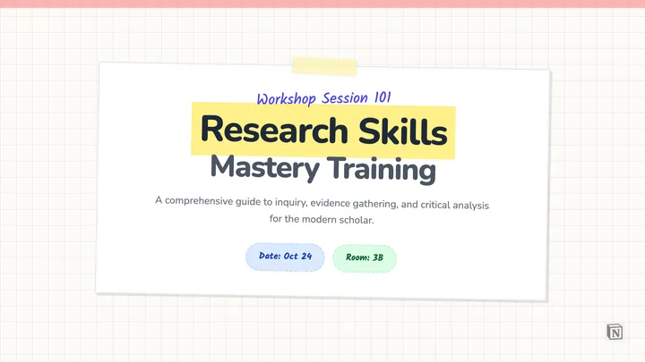 Research Skills Training