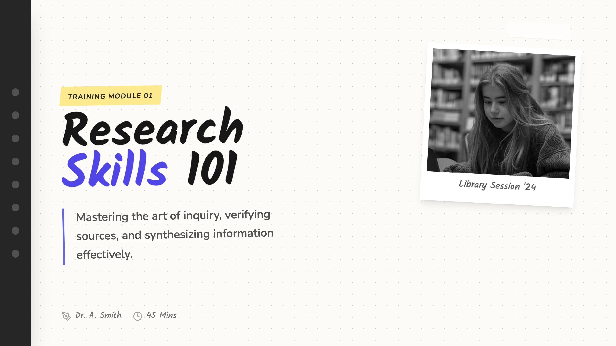 Research Skills Training: cover