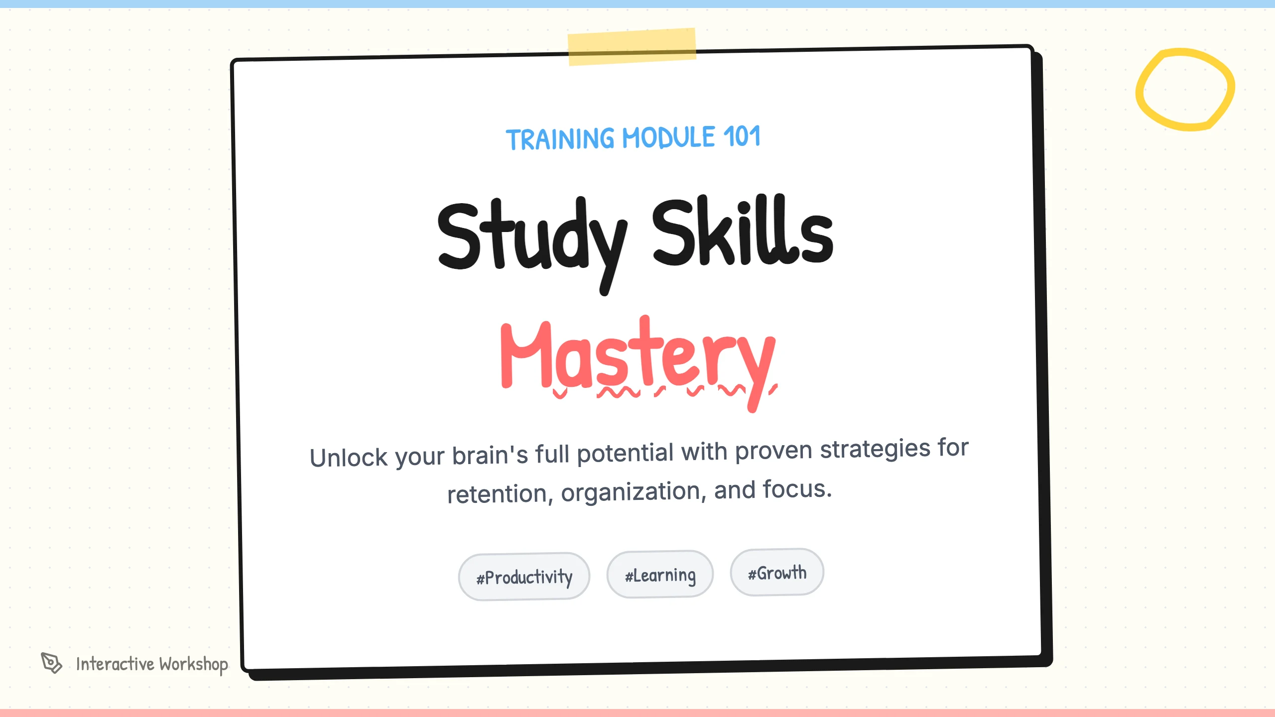 Study Skills Training: cover
