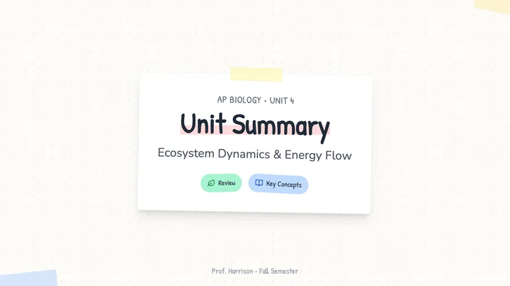 Unit Summary