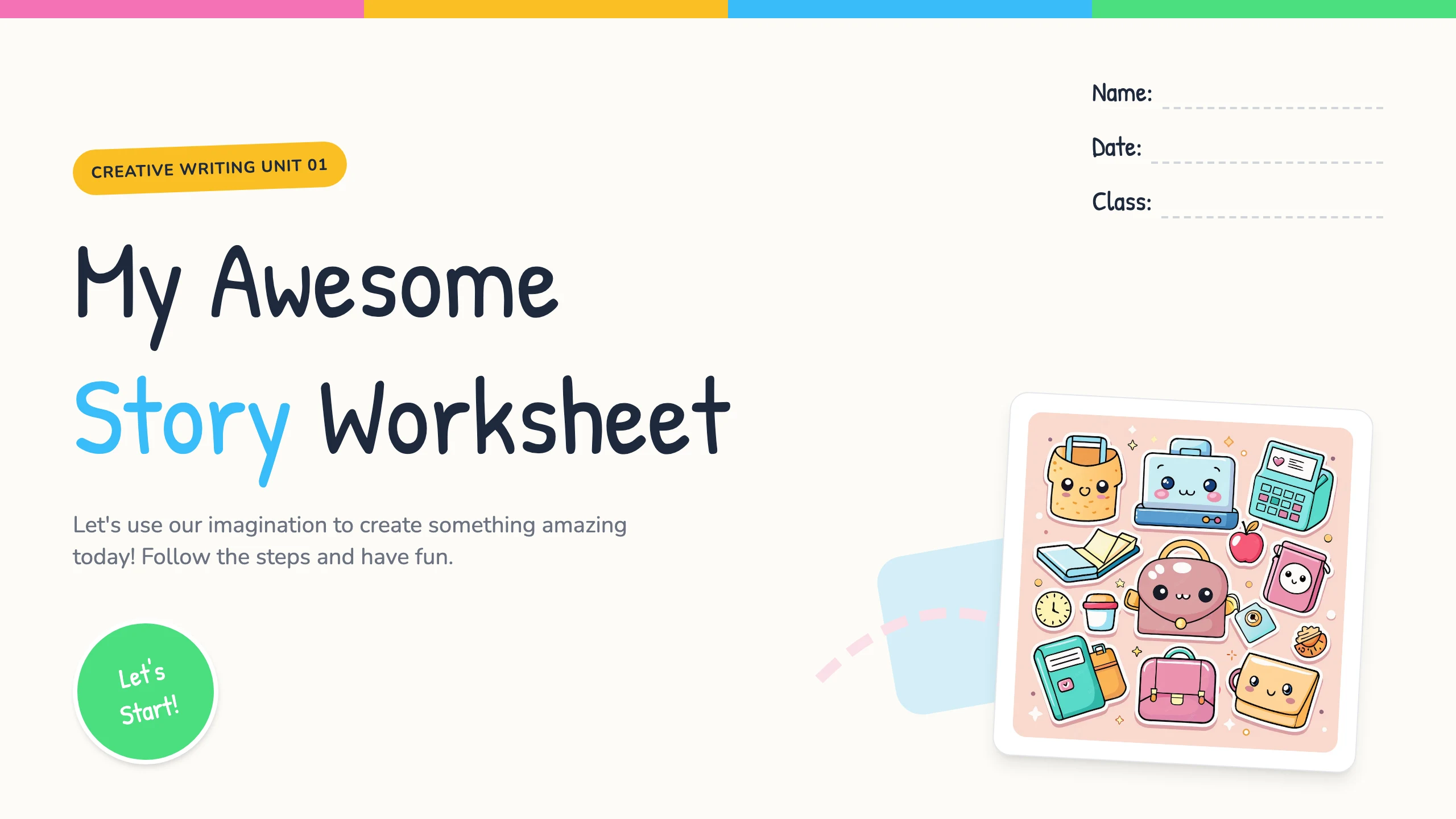 Writing Worksheet: cover