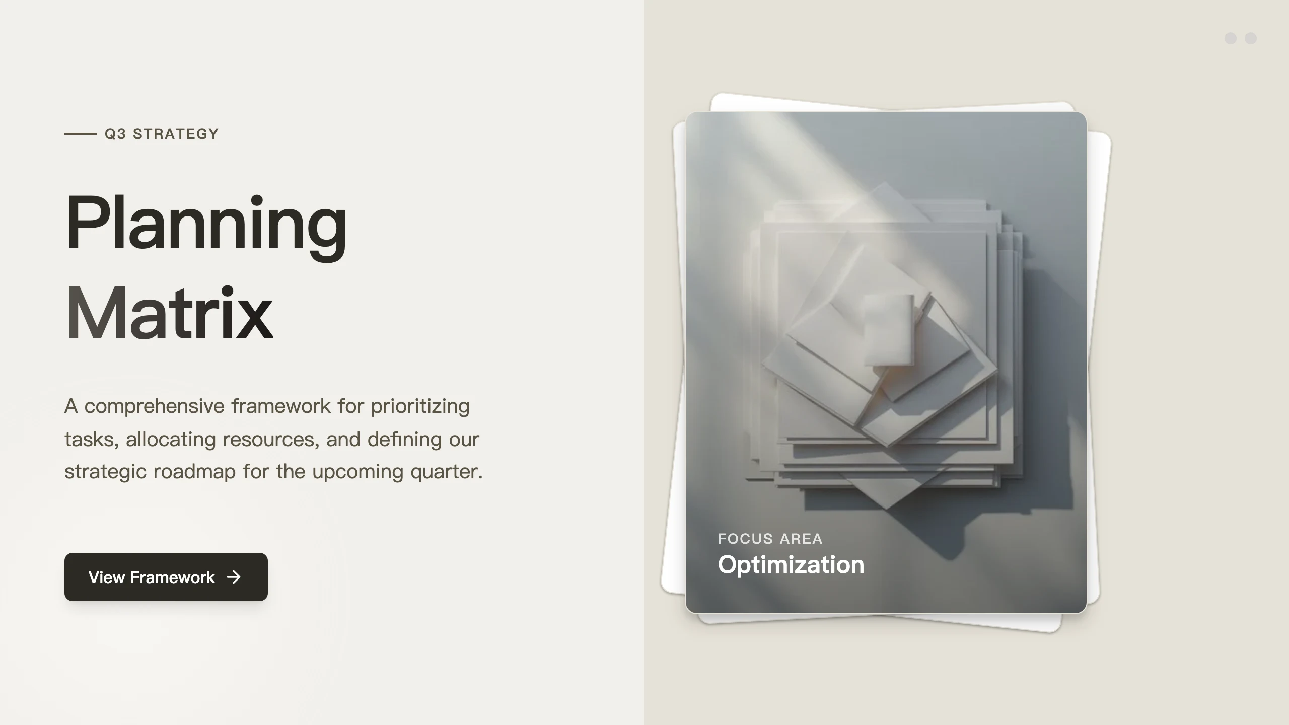 Planning Matrix: cover