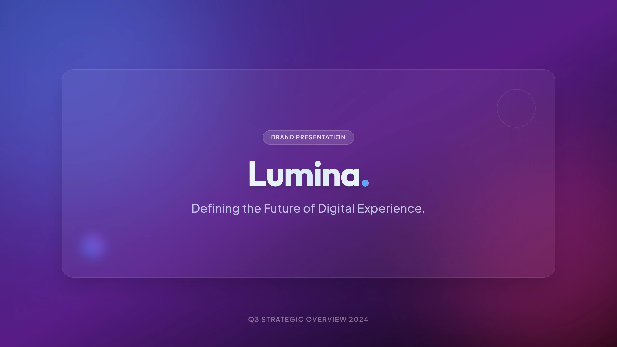 Brand Presentation: cover