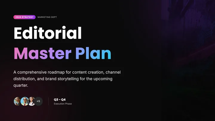 Editorial Plan