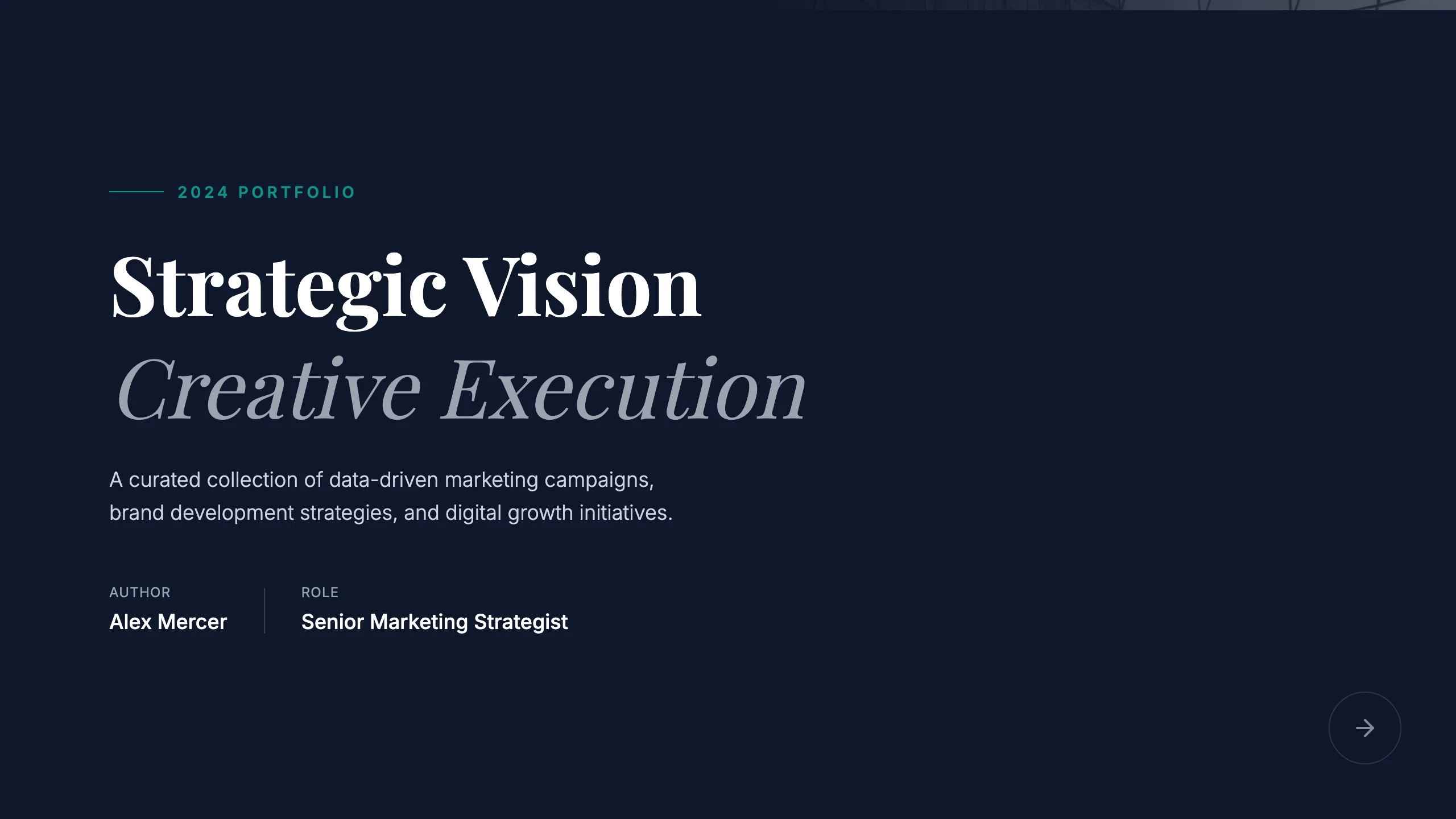 Marketing Portfolio: cover