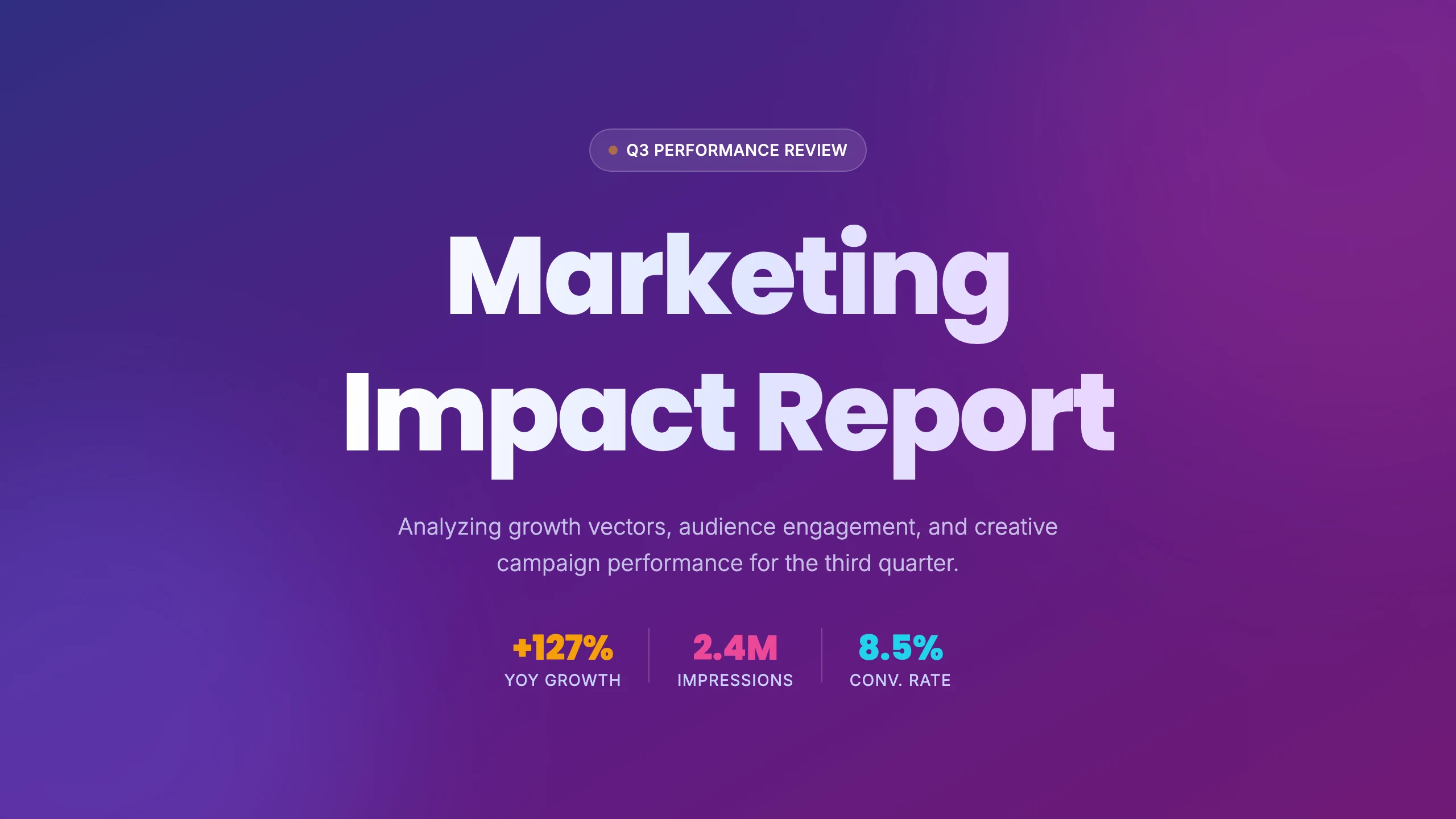 Marketing Report: cover