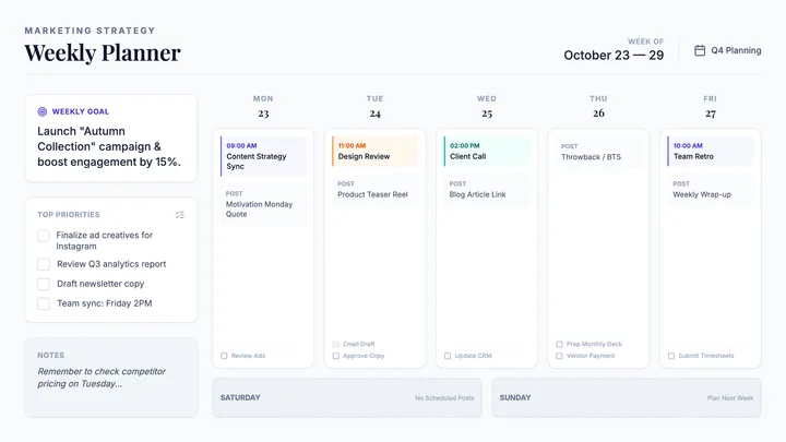 Weekly Planner