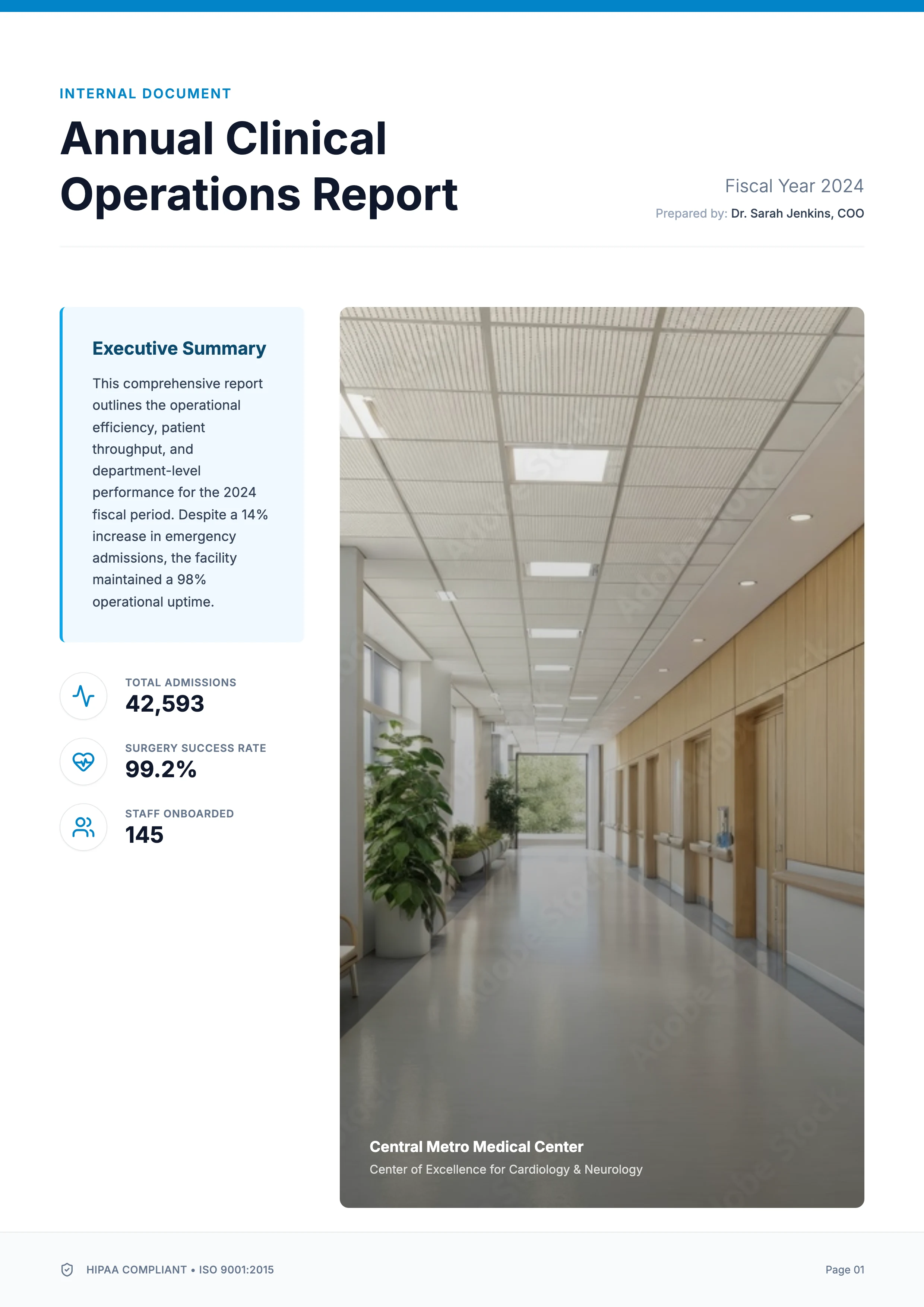 Hospital Report: cover