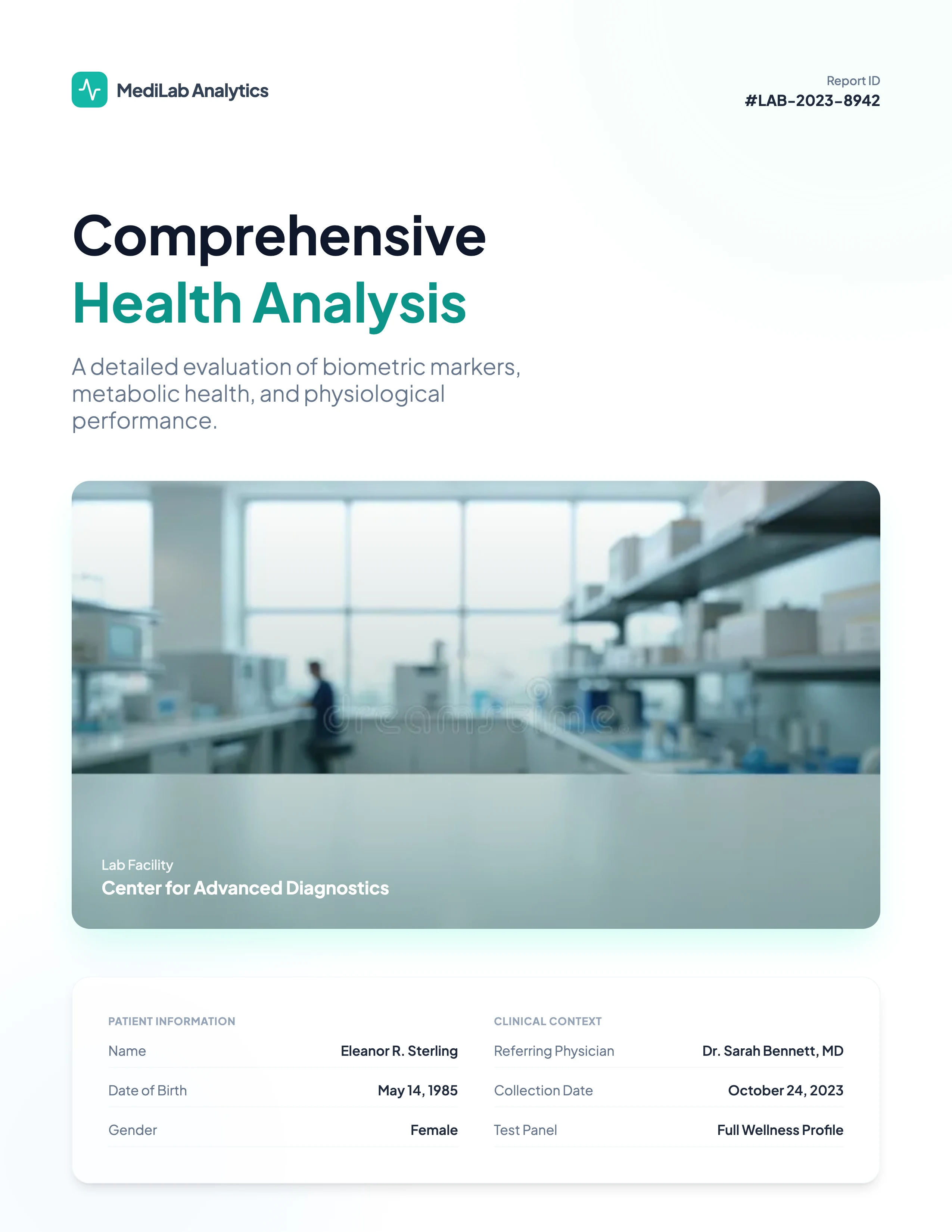 Sample Report: cover