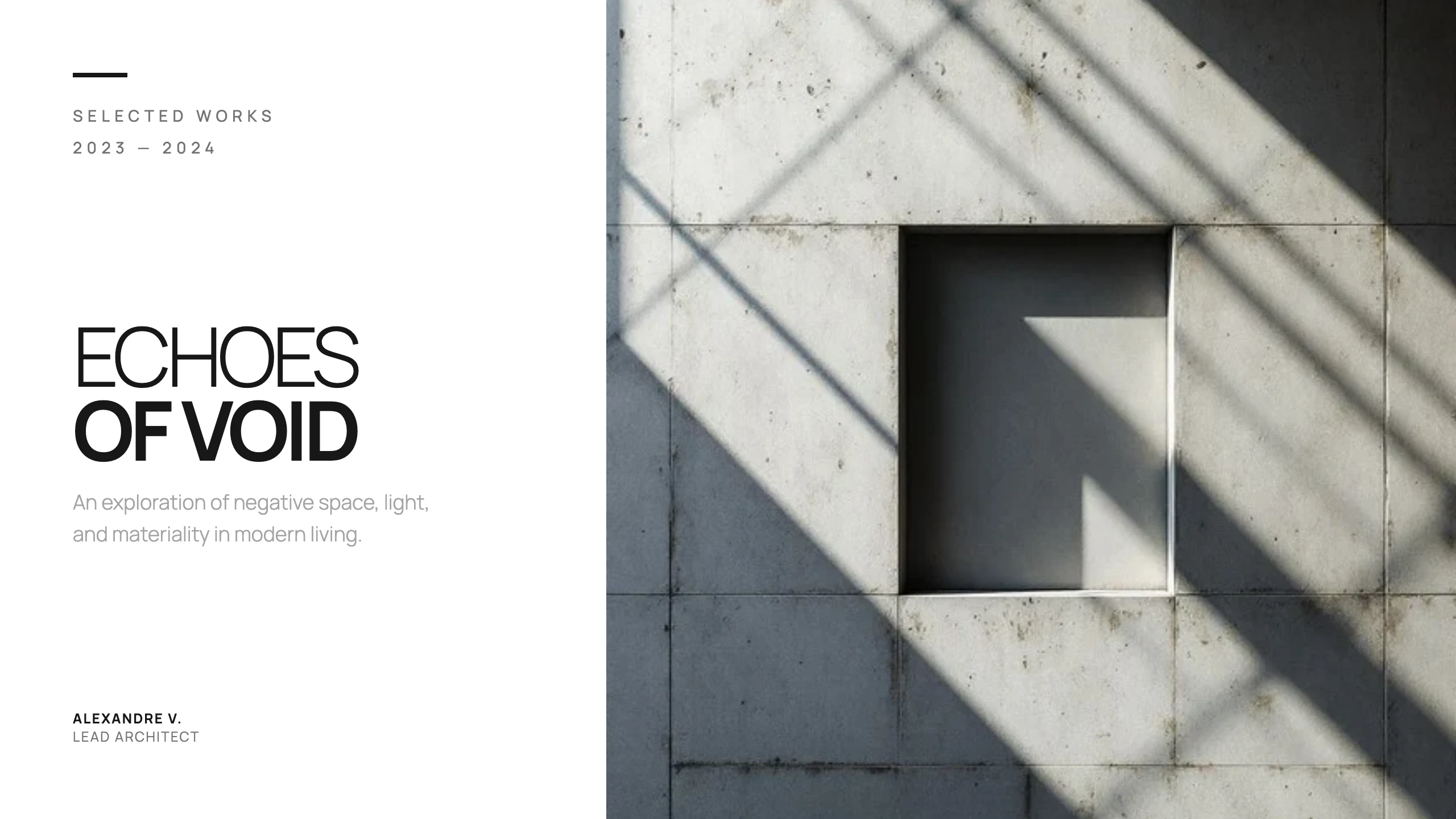 Architecture Portfolio: cover