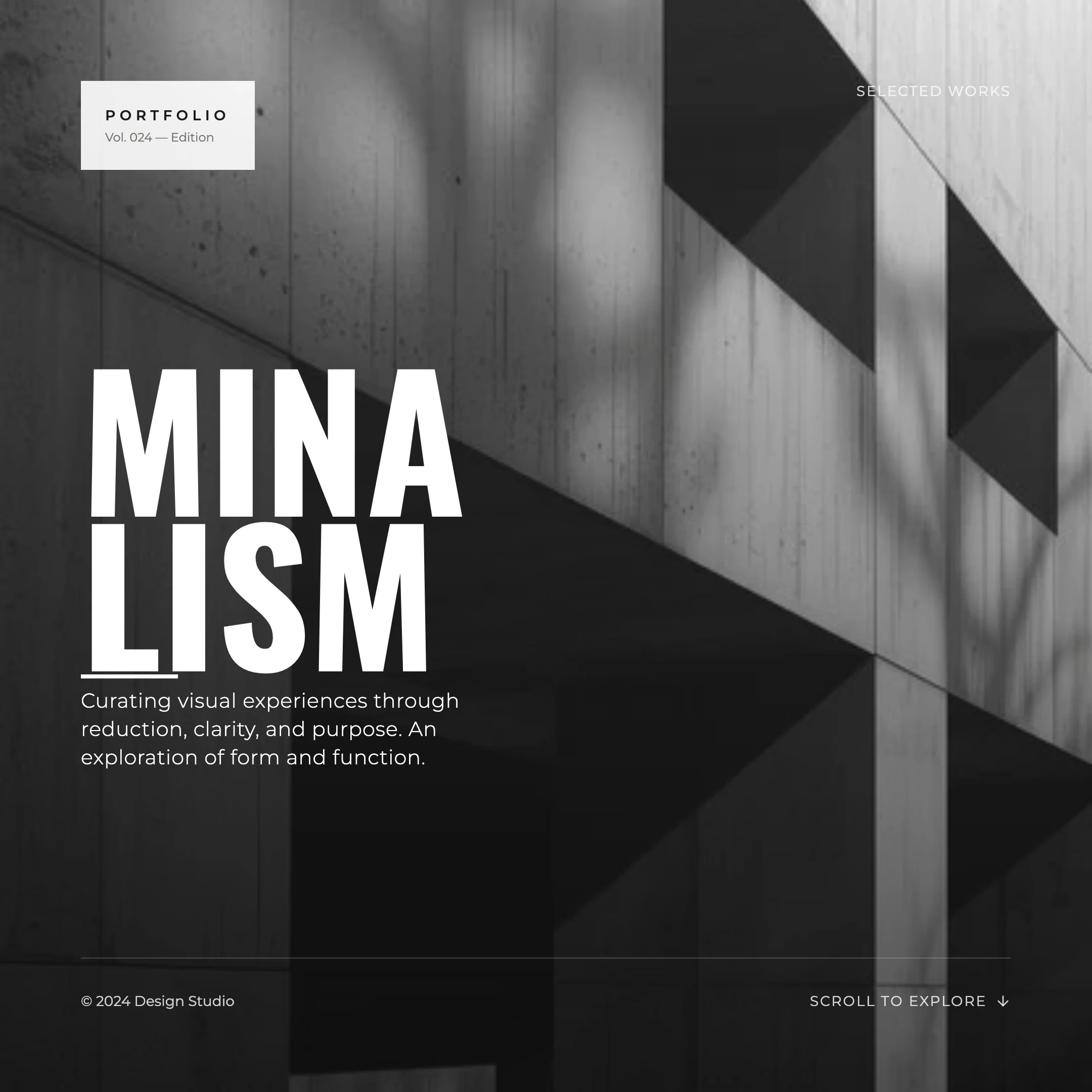Minimal Portfolio: cover