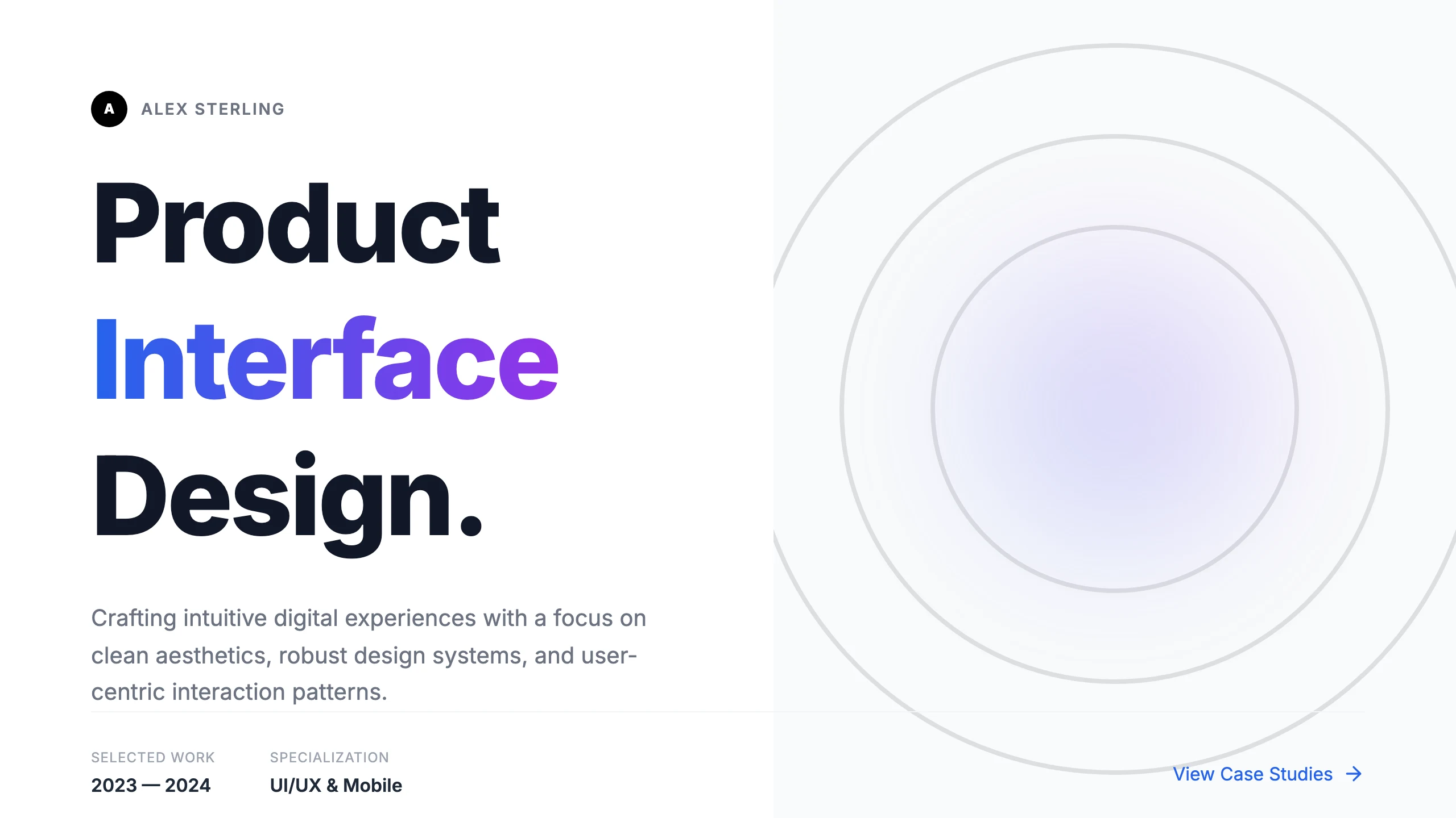 UI Portfolio: cover