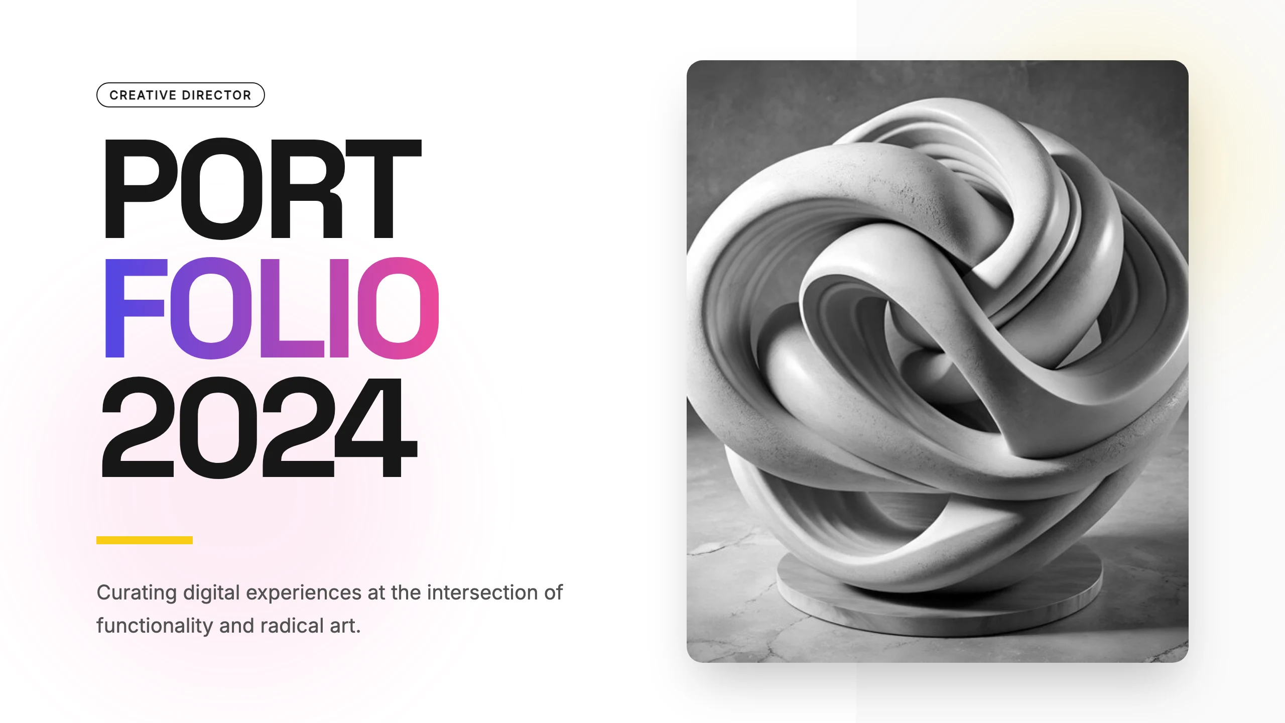 White Portfolio: cover