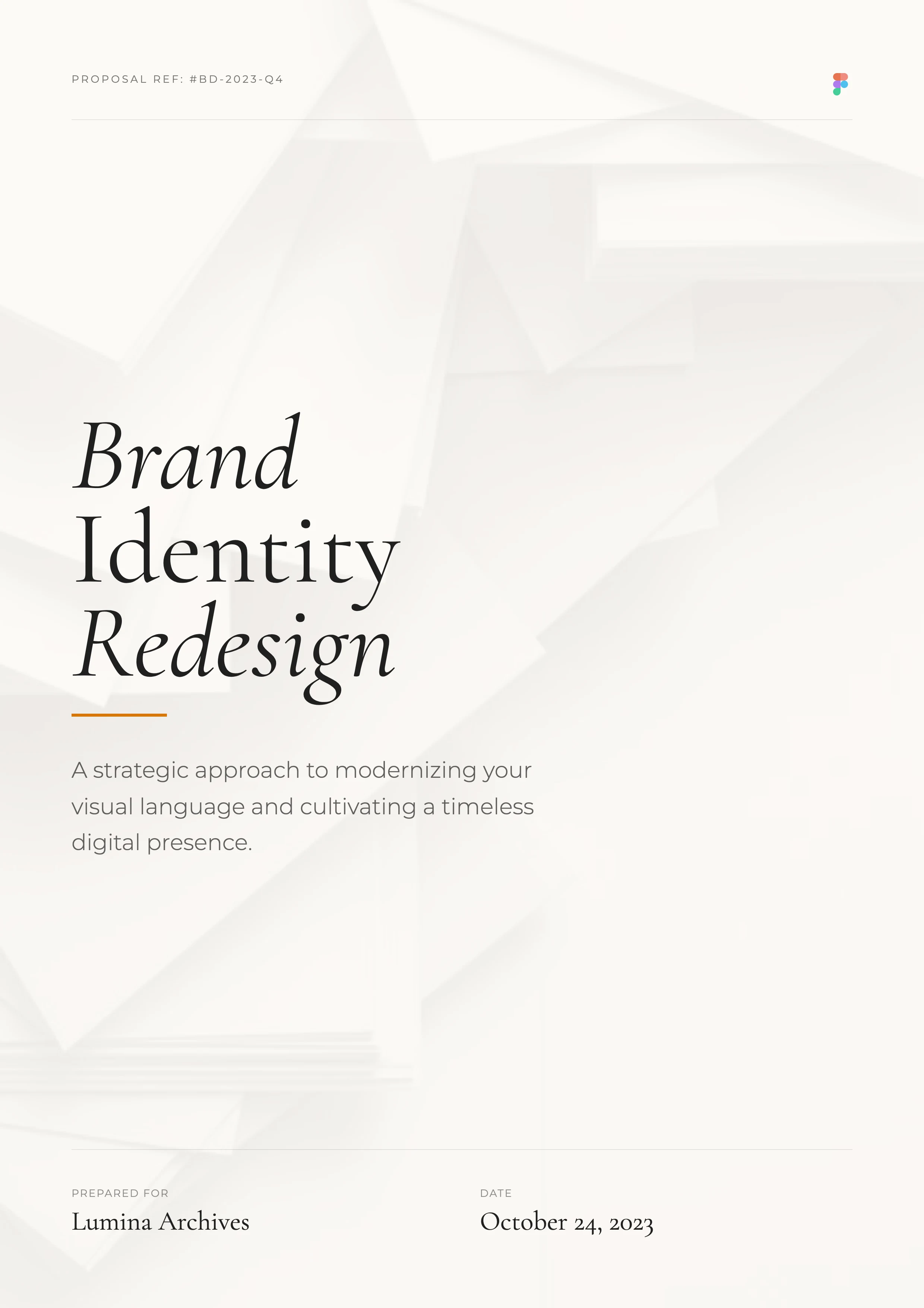 Brand Design Proposal: cover