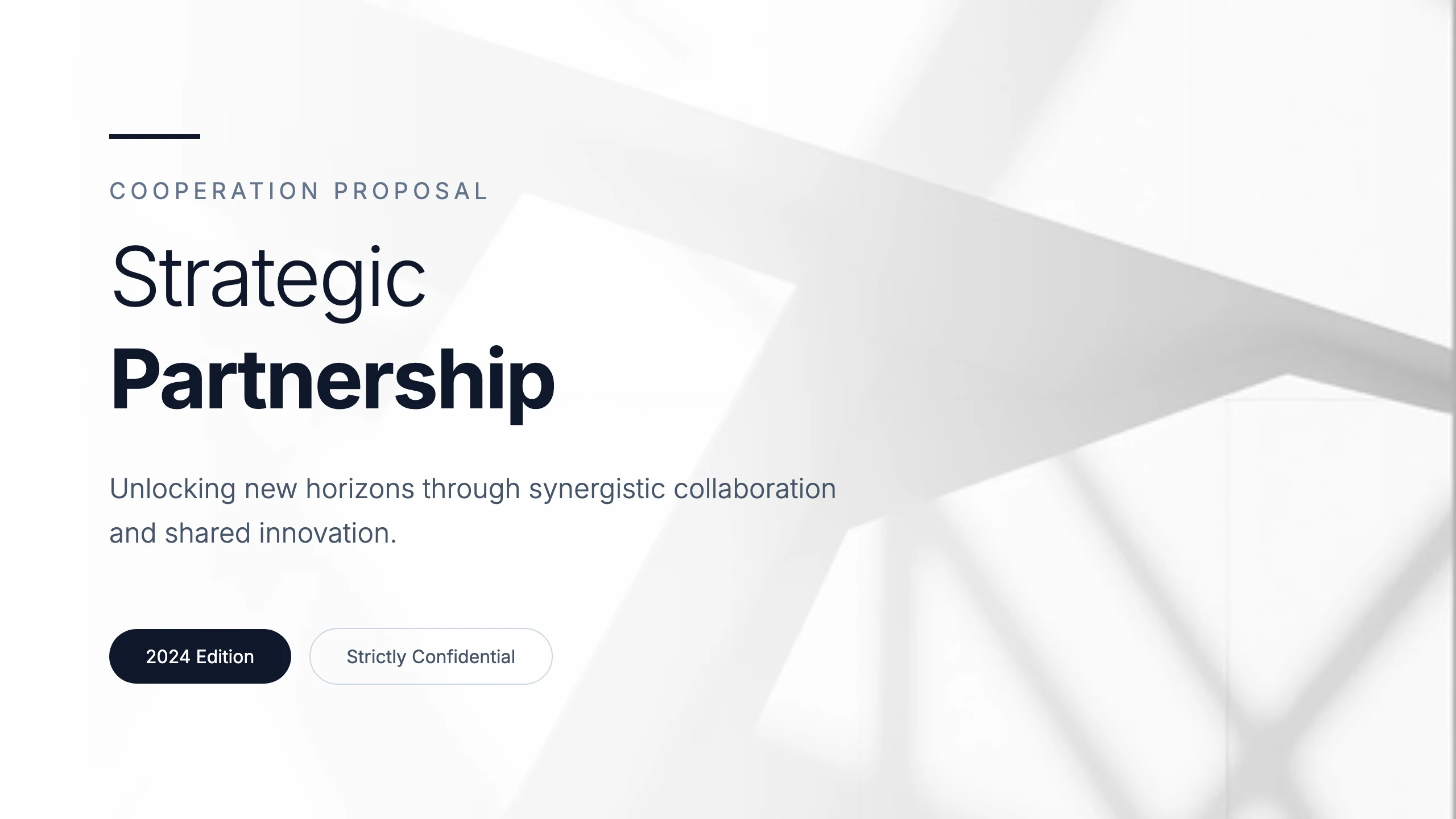 Cooperation Proposal: cover