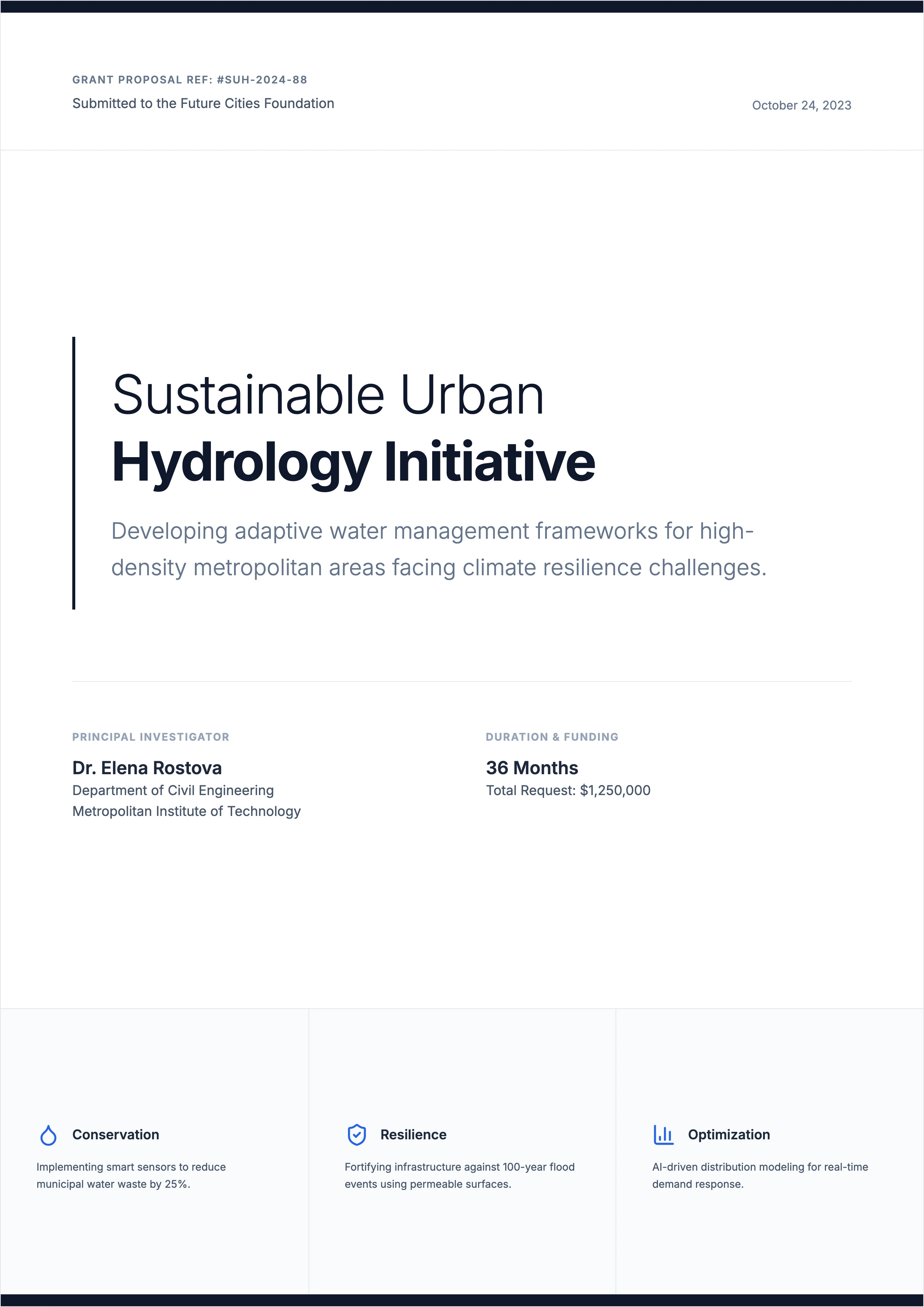 Foundation Proposal: cover