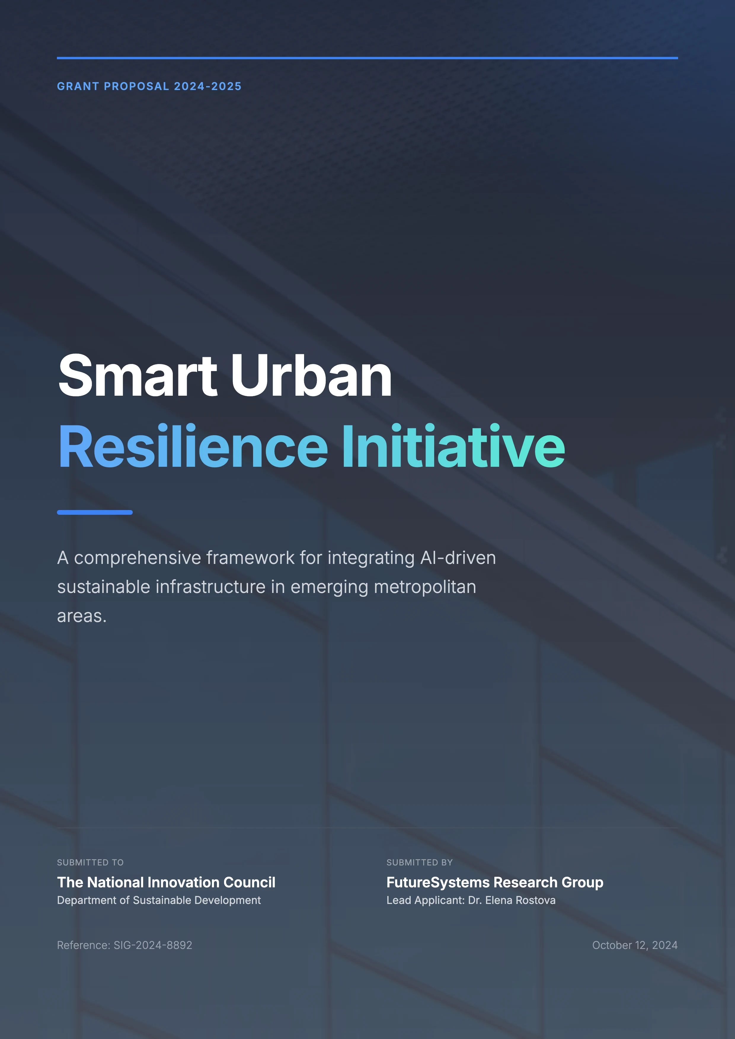 Funding Proposal: cover