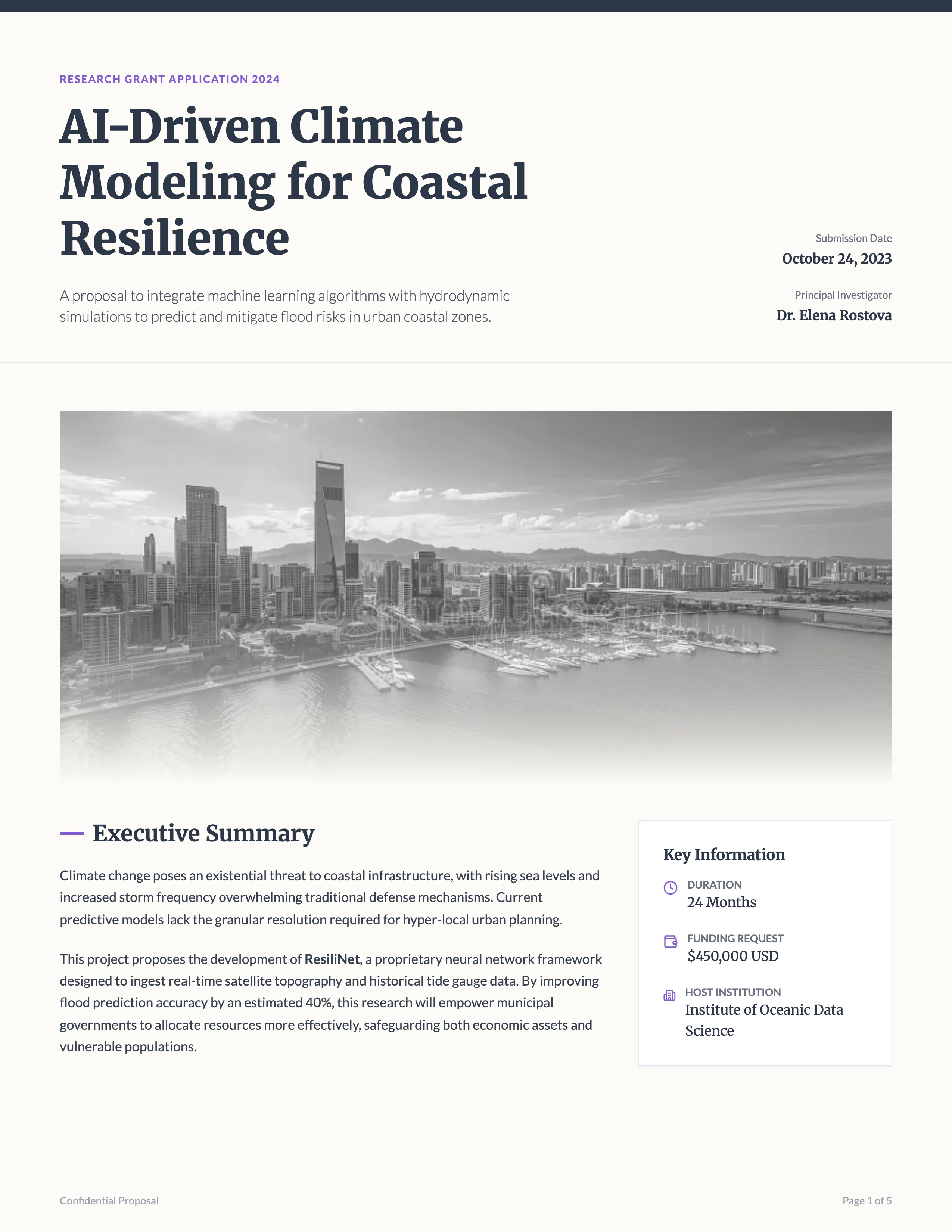 Grant Proposal: cover
