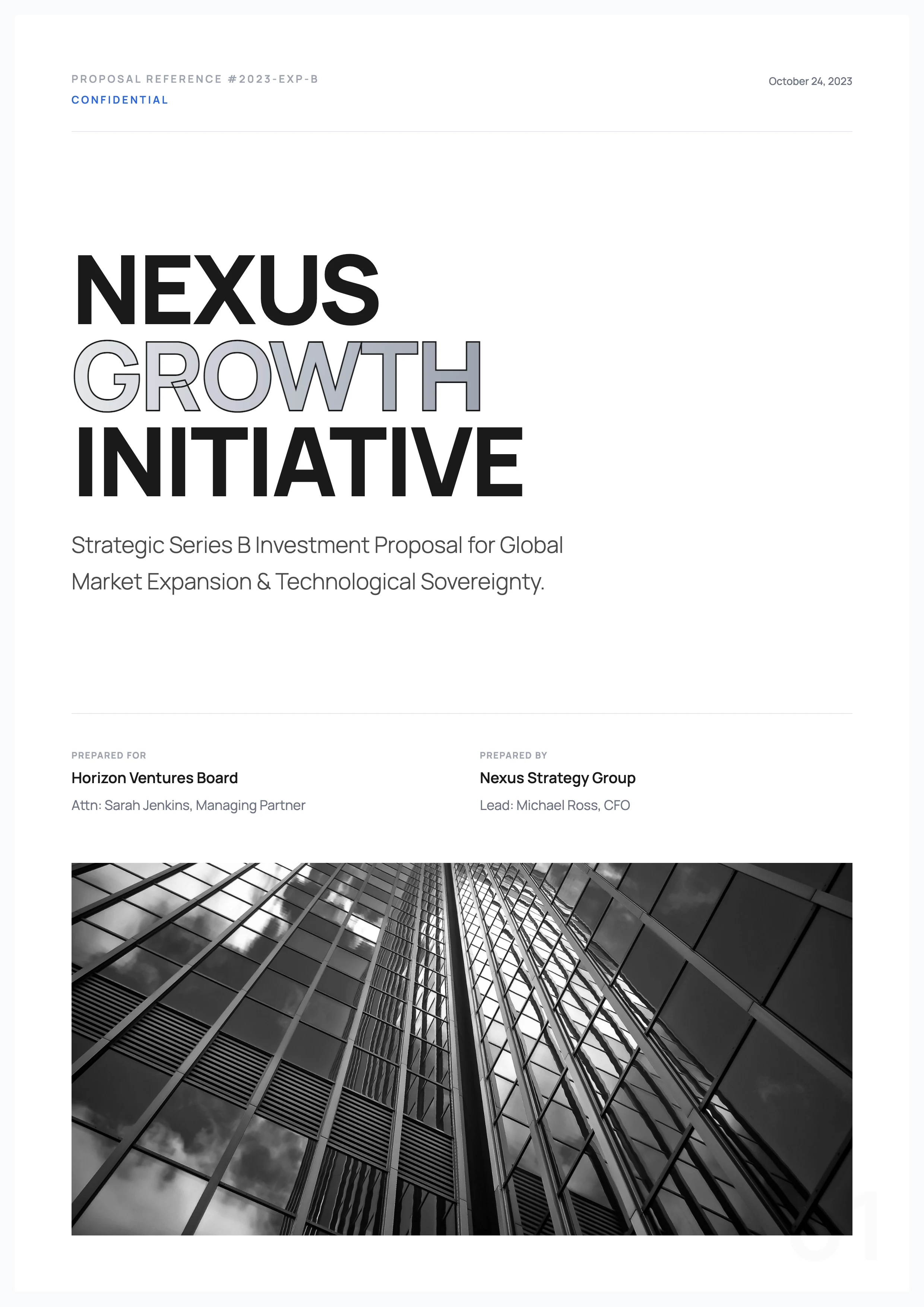 Investment Proposal: cover