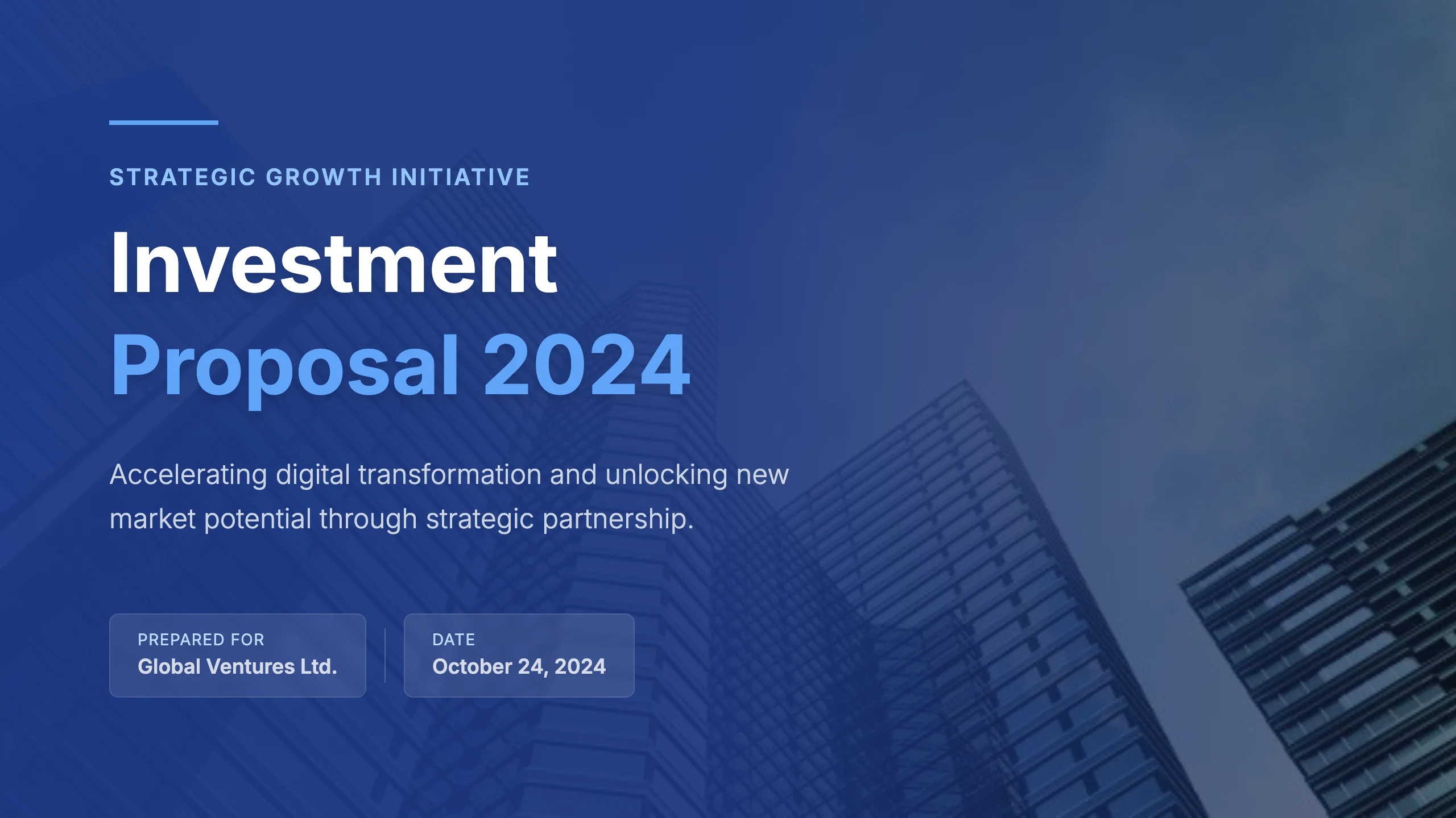 Investment Proposal: cover