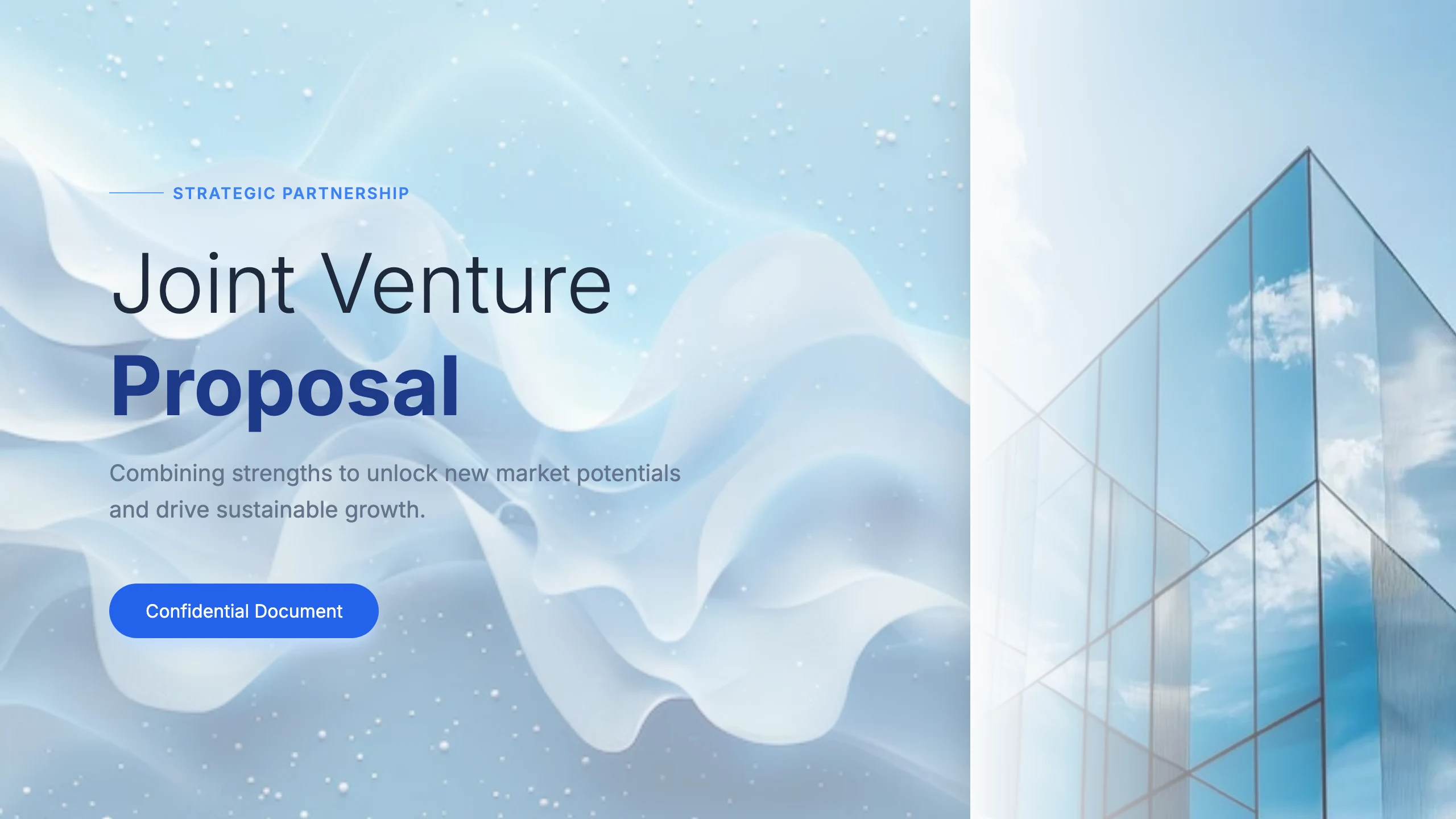 Joint Venture Proposal: cover