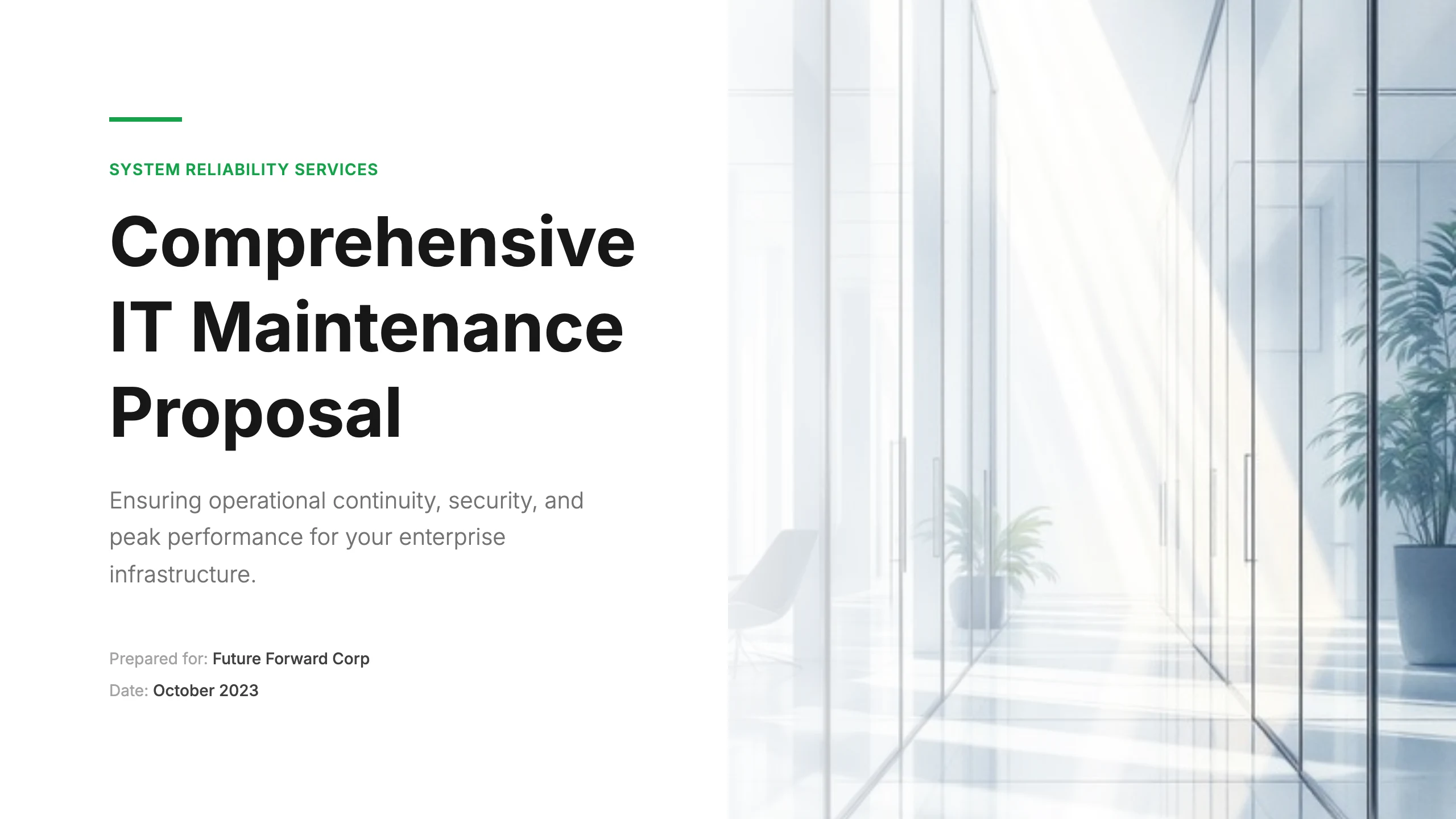 Maintenance Proposal: cover