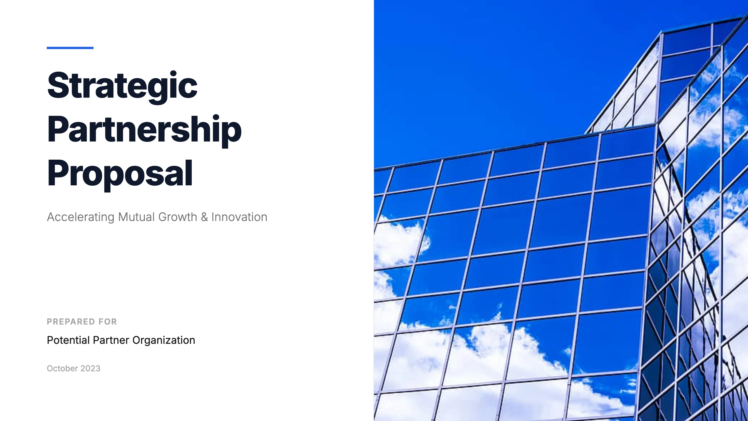Partnership Proposal: cover