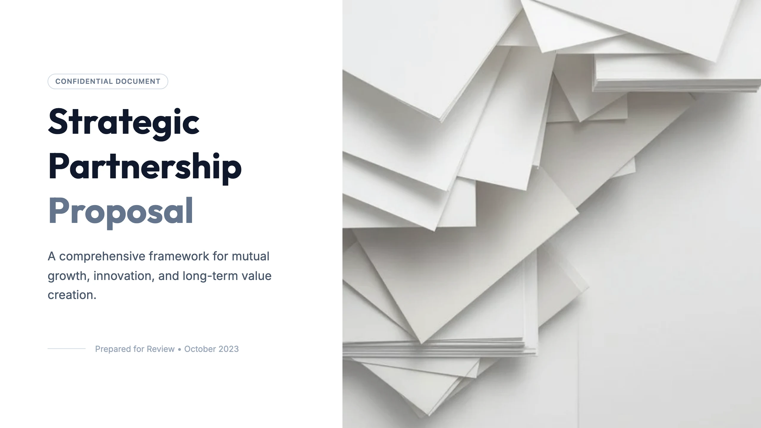 Partnership Proposal: cover
