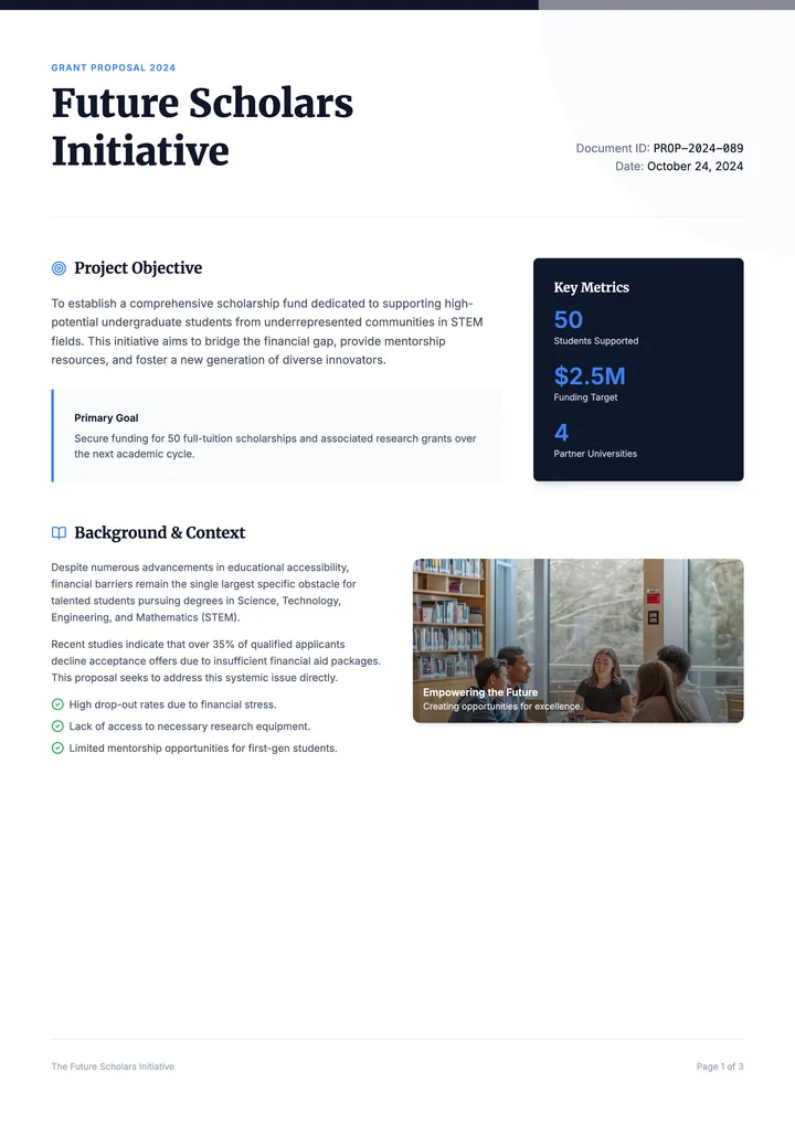 Scholarship Proposal