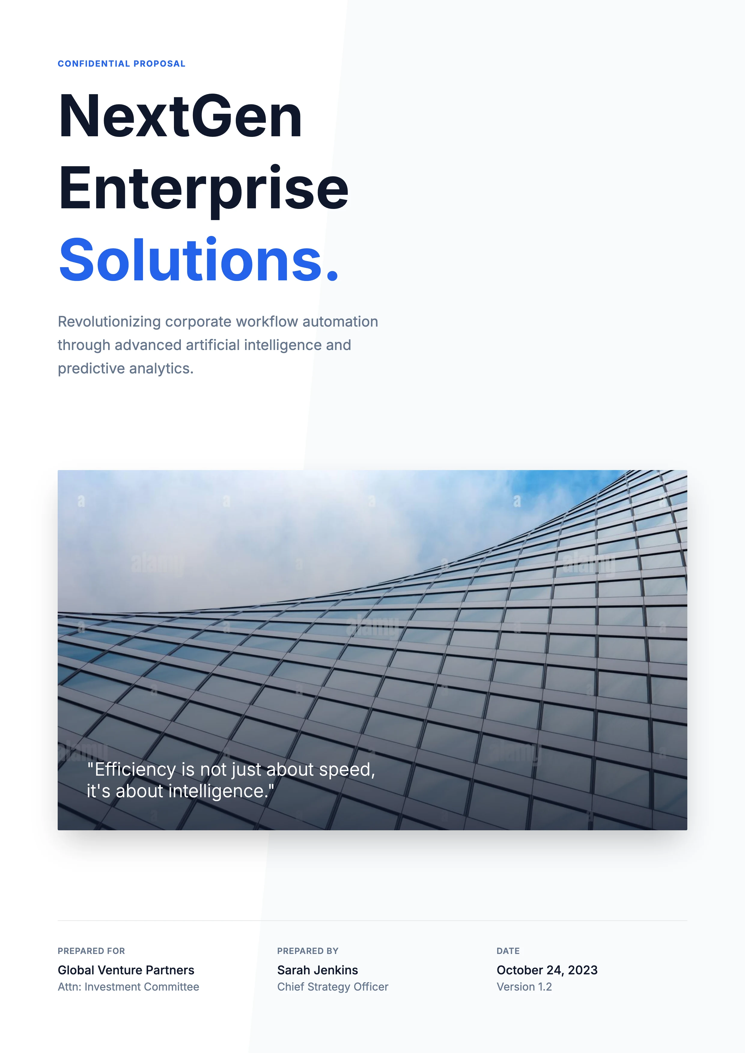 Tech Startup Proposal: cover