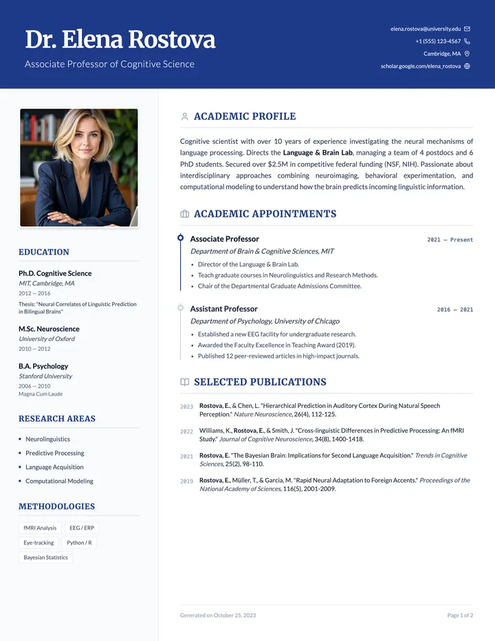 Academic CV