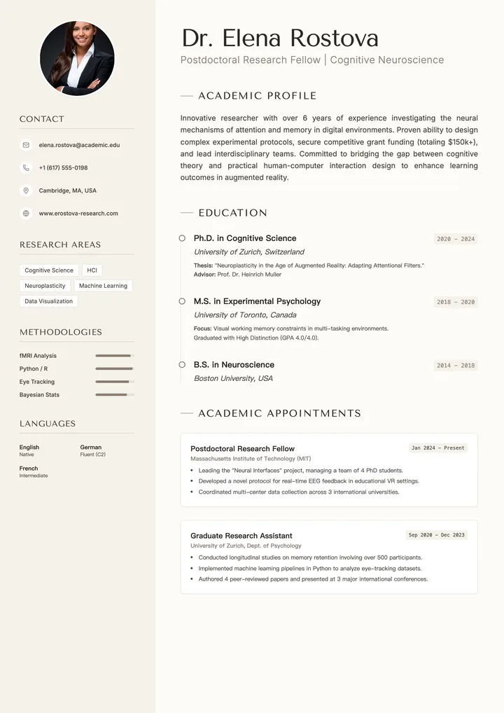 Academic Portfolio CV