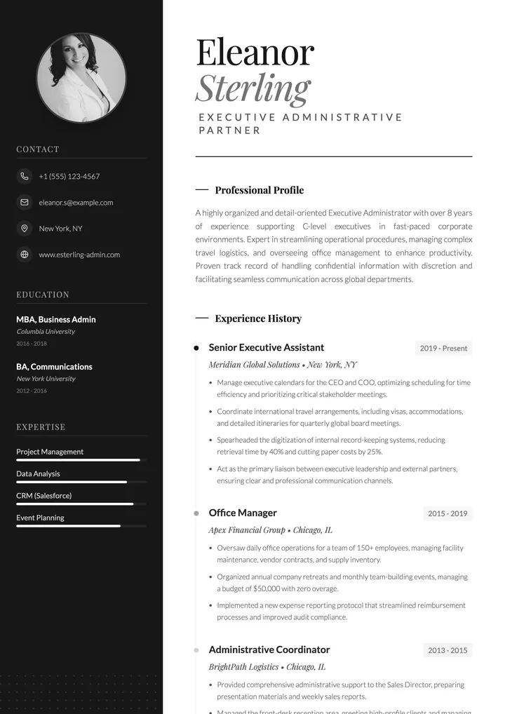 Administrative Resume