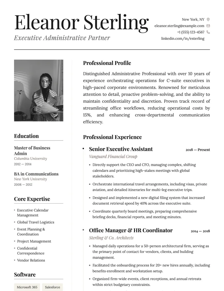Administrative Resume