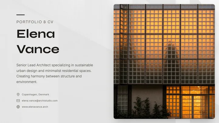 Architect Portfolio CV