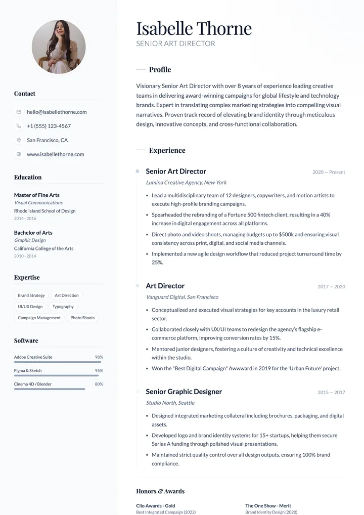 Art Director Resume