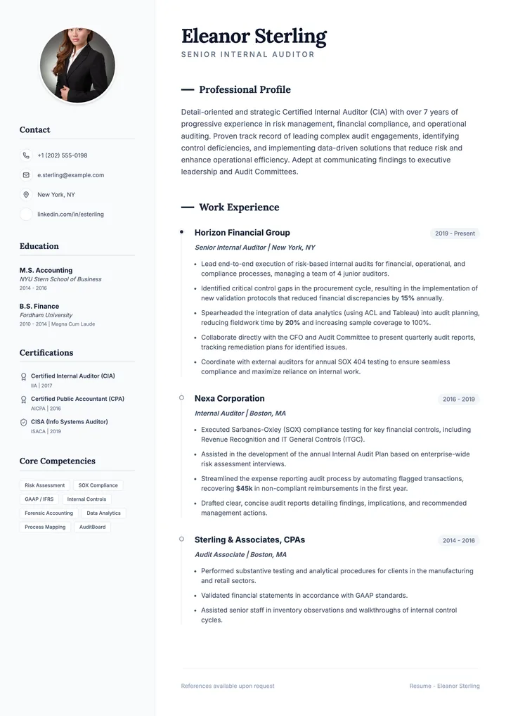 Audit Resume