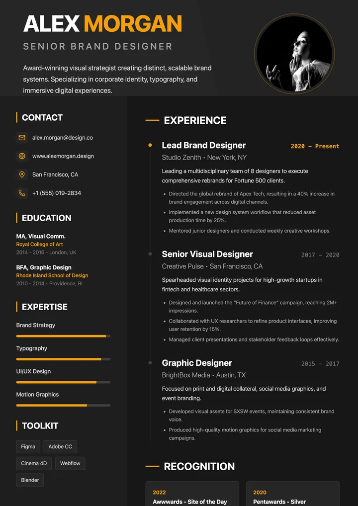 Brand Designer Resume