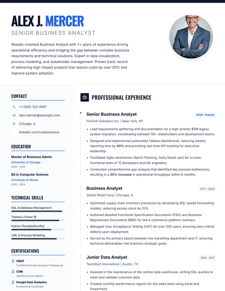 Business Analyst Resume