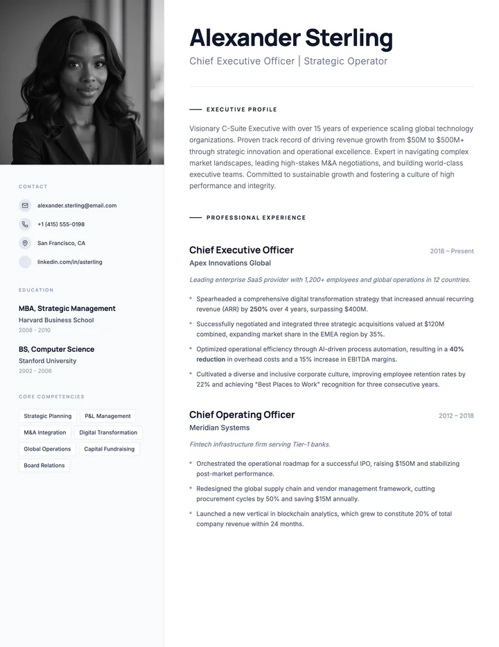 C Level Resume