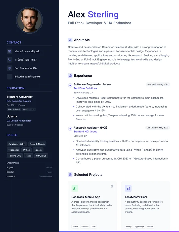 College Resume
