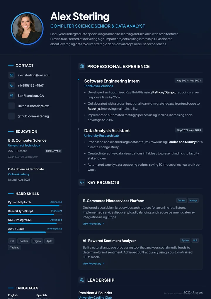 College Resume
