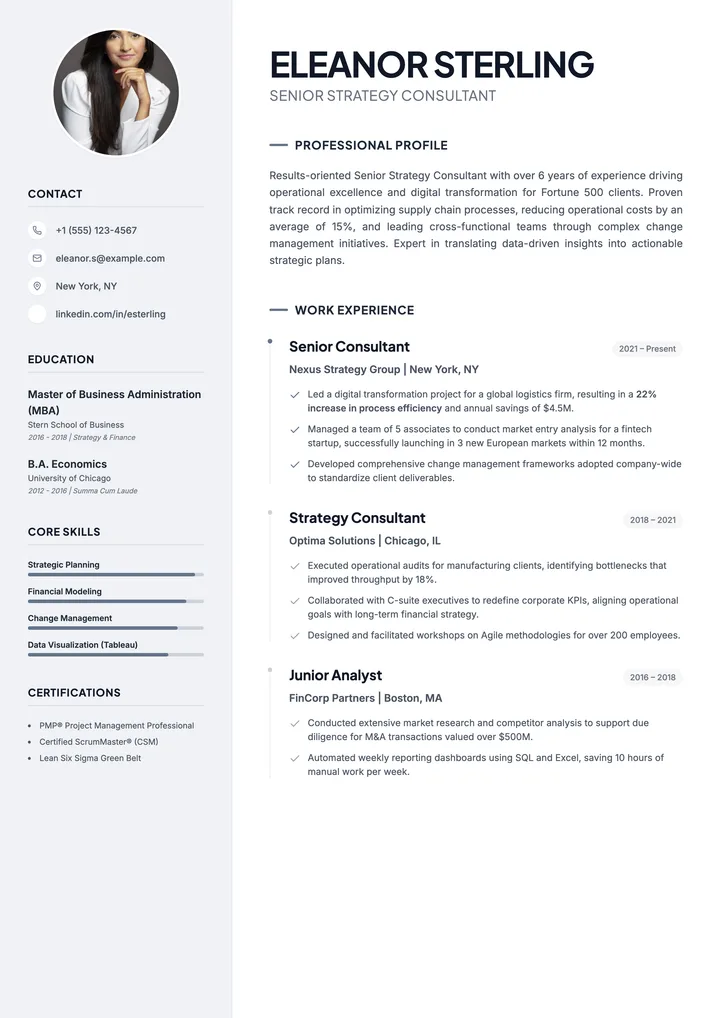 Consultant Resume