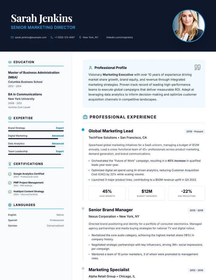 Corporate Resume